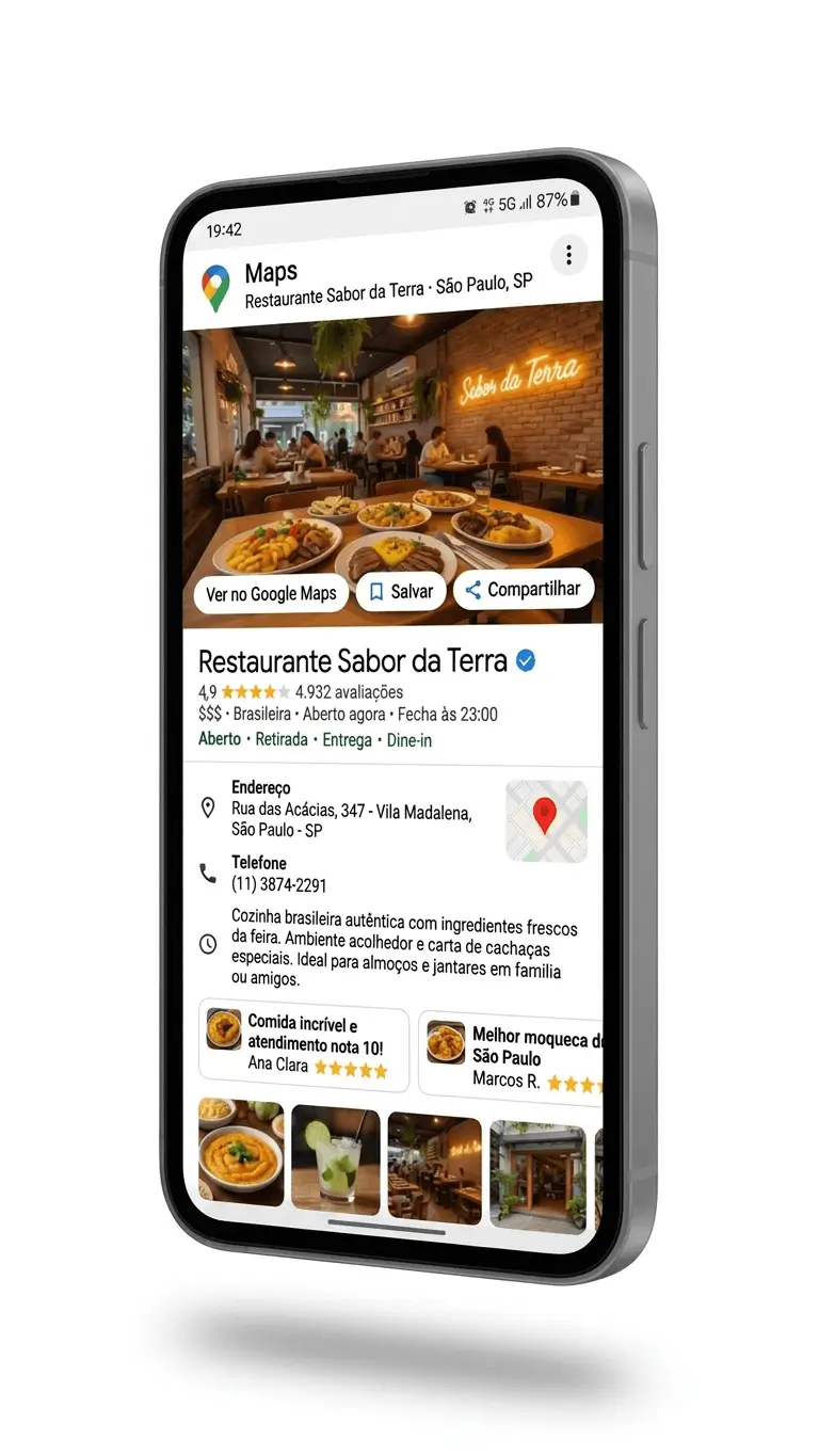 Perfil de empresa no Google Meu Negócio e Google Maps