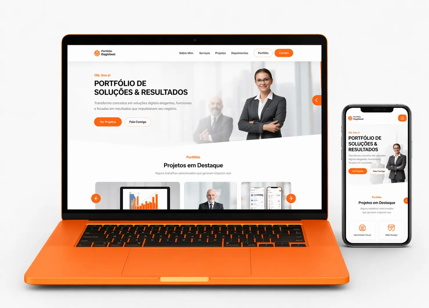 Exemplo de site profissional e responsivo criado pela Agência Publikkar